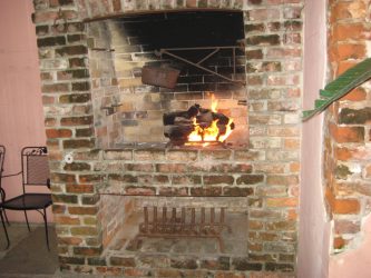 courtyard fireplace